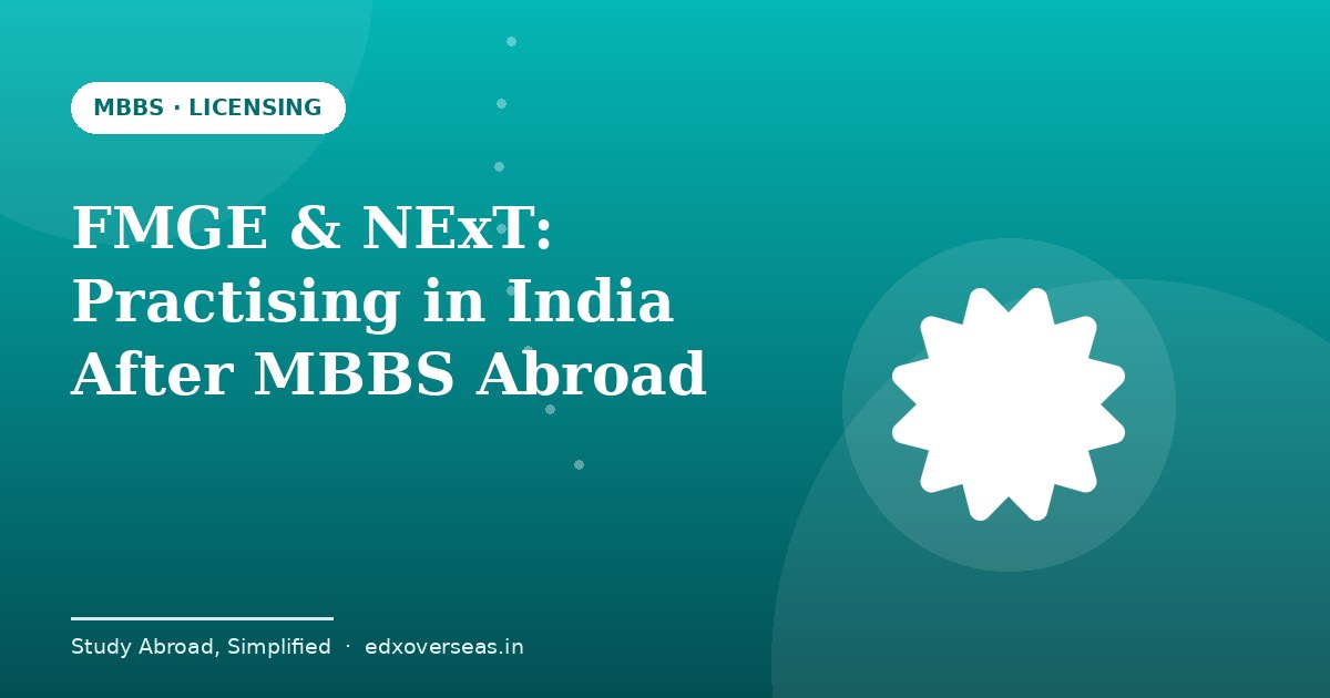 FMGE and NExT exam explained for foreign medical graduates returning to India